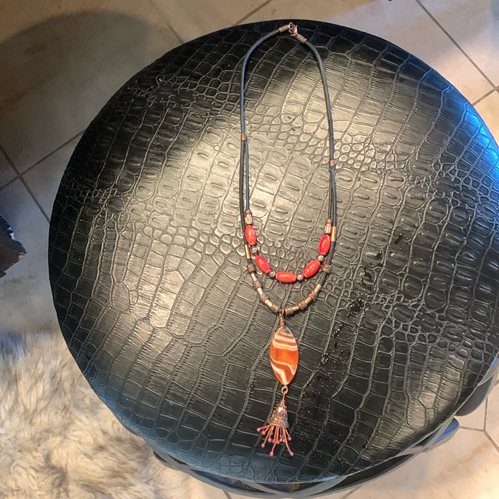 Druzy agate necklace